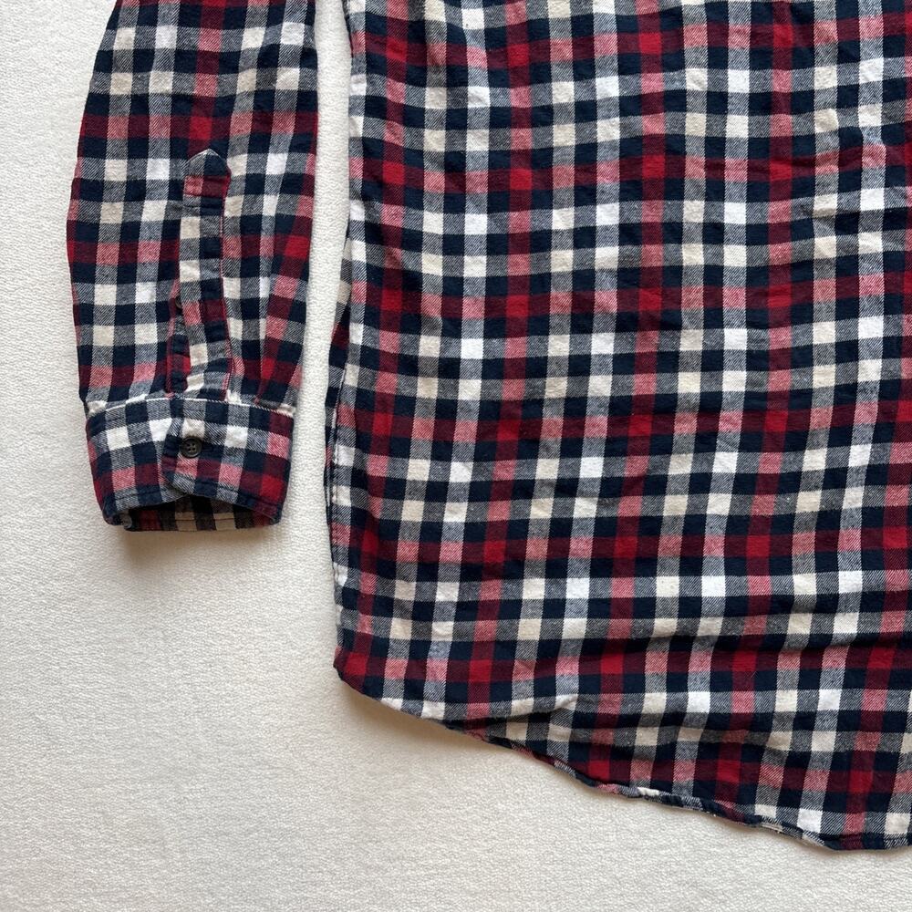 The Foundry Supply Co Men 3XL Long Sleeve Red Plaid Shirt Super Soft 100% Cotton - Picture 5 of 14